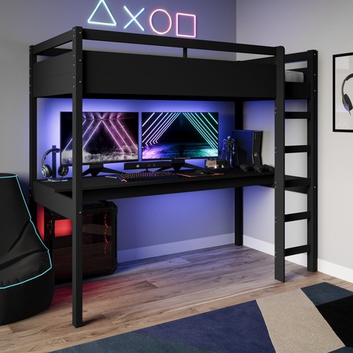 High sleeper loft gaming - gaming, bed