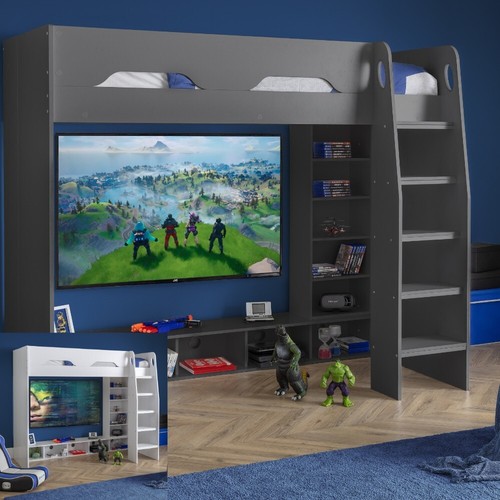 Wood gaming bed galaxy high - galaxy,