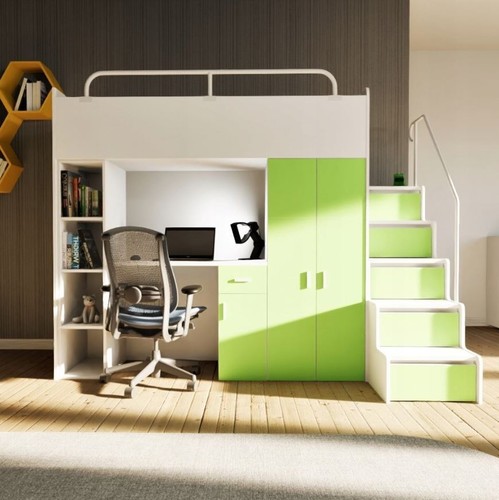 High sleeper cabin bed frame - high,