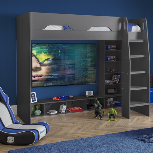 Grey high sleeper galaxy wood - high,