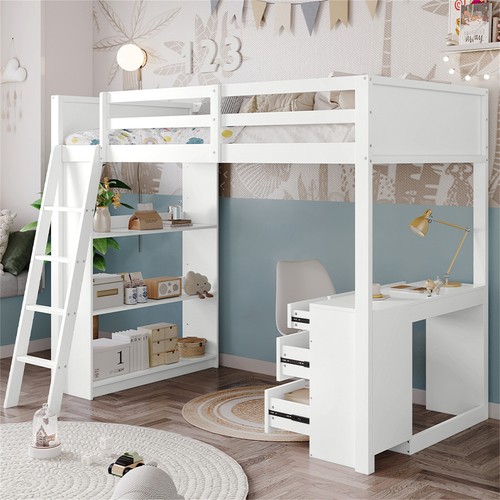 Wooden loft bed - loft, sleeper